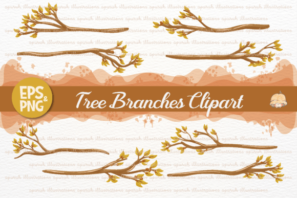 Brown Tree Branches Clipart Watercolor