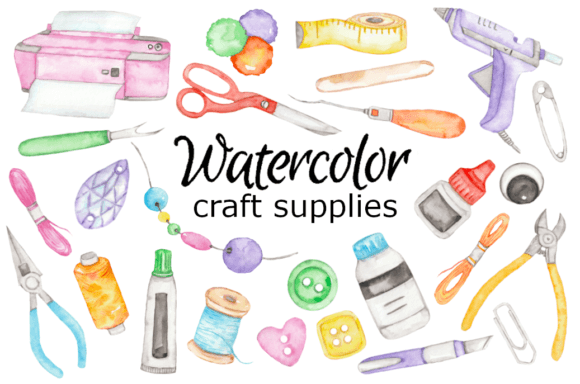 Craft Supply Watercolor Clipart Cricut: A Seller’s Review for Etsy, Print-on-Demand & Digital Product Creation
