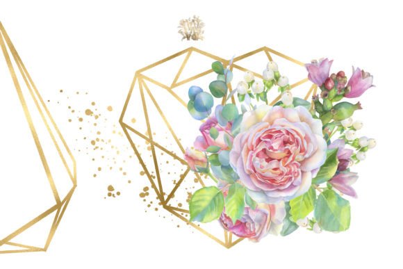 Creamy Watercolor Rose Wedding Clip Art for Etsy & Creative Sellers