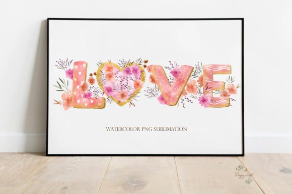 h1Love Watercolor PNG Sublimation Illustrations for Digital Sellers/h1