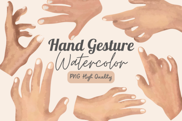 Hand Gesture Watercolor Pack – Fresh Illustrations for Crafters & Etsy Sellers
