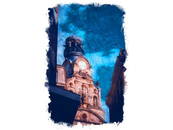 Nantes France Unique Watercolor Illustrations for Blog Design