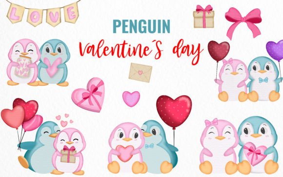 Penguin Watercolor Valentine’s Clipart: A Visual Designer’s Review for Real Content Publishing