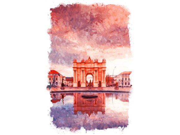 Potsdam Germany Unique Watercolor Illustrations for Bloggers & Publishers