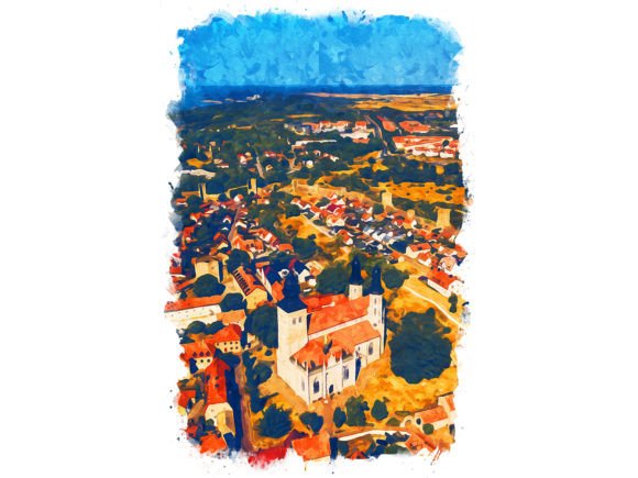 Visby Sweden Unique Watercolor Illustrations for Modern Branding