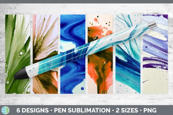 Watercolor Background Pen Wraps Epoxy: A Fresh Illustration for Branding & Marketing
