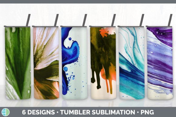 Watercolor Background Tumbler Sublimatio: A Crafter’s Dream Illustration for Real-World Handmade Projects