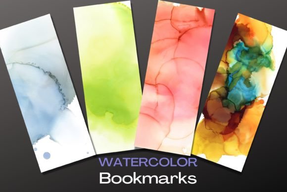 Watercolor Bookmarks Set of 4 – A Fresh Illustration Bundle for Etsy Sellers & Digital Creators