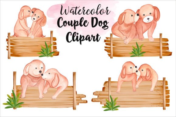 Watercolor Couple Dog Illustrations: A Brand Designer’s Review for Marketing Use
