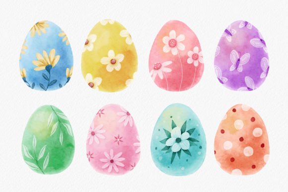 Watercolor Easter Eggs Illustrations: A Designer’s Review for Real Client Projects