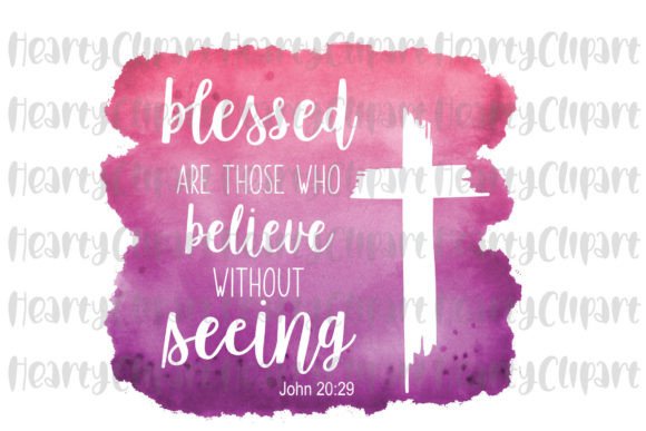 Watercolor Faith Bible Verse PNG Design for Editorial and Web Publishing