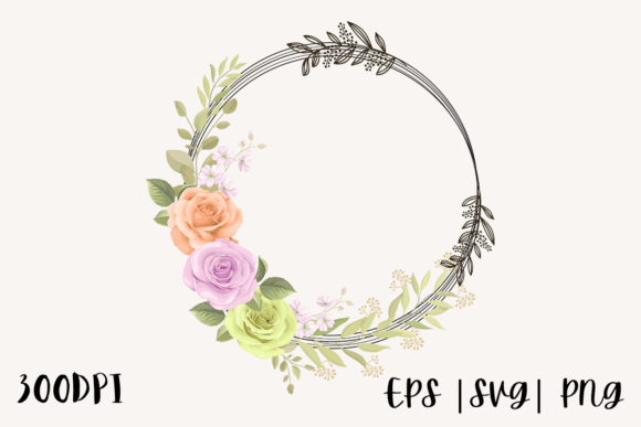 Watercolor Floral Frame Illustration – A Versatile Design for Crafters & Etsy Sellers