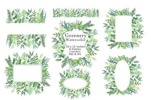 Watercolor Frame Clipart Green Grass PNG: A Fresh Illustration for Brand Storytelling