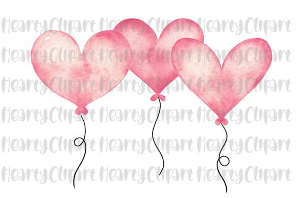 Watercolor Heart Balloons PNG Clipart: A Versatile Illustration for Bloggers and Digital Publishers