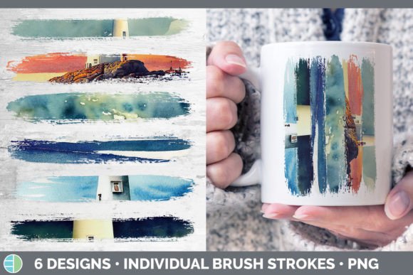 Watercolor Lighthouse Brush Strokes PNG Review