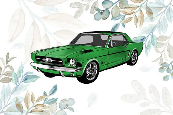 Watercolor Old Car Illustrations for Branding and Creative Projects