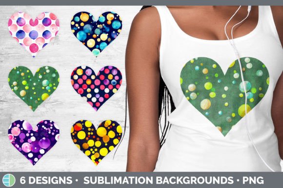 Watercolor Polka Dots Hearts Clipart – A Versatile Illustration for Warm, Approachable Branding