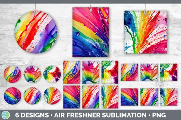 Watercolor Rainbow Air Freshener Subli Review