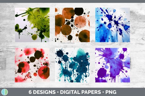 Watercolor Splatters Digital Scrapbook: Illustrations That Bring Life to Content Publishing